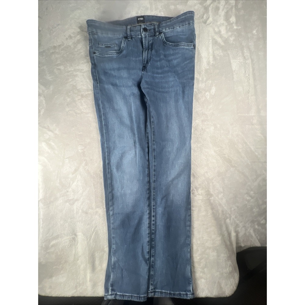 BOSS Hugo Boss Jeans Mens 32x32  Blue MAINE Regular Fit Straight Candiani Denim
